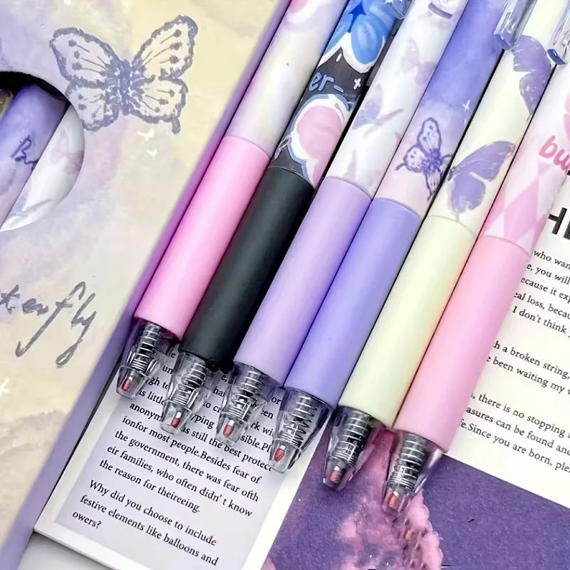 Butterfly Themed Retractable Gel Pens