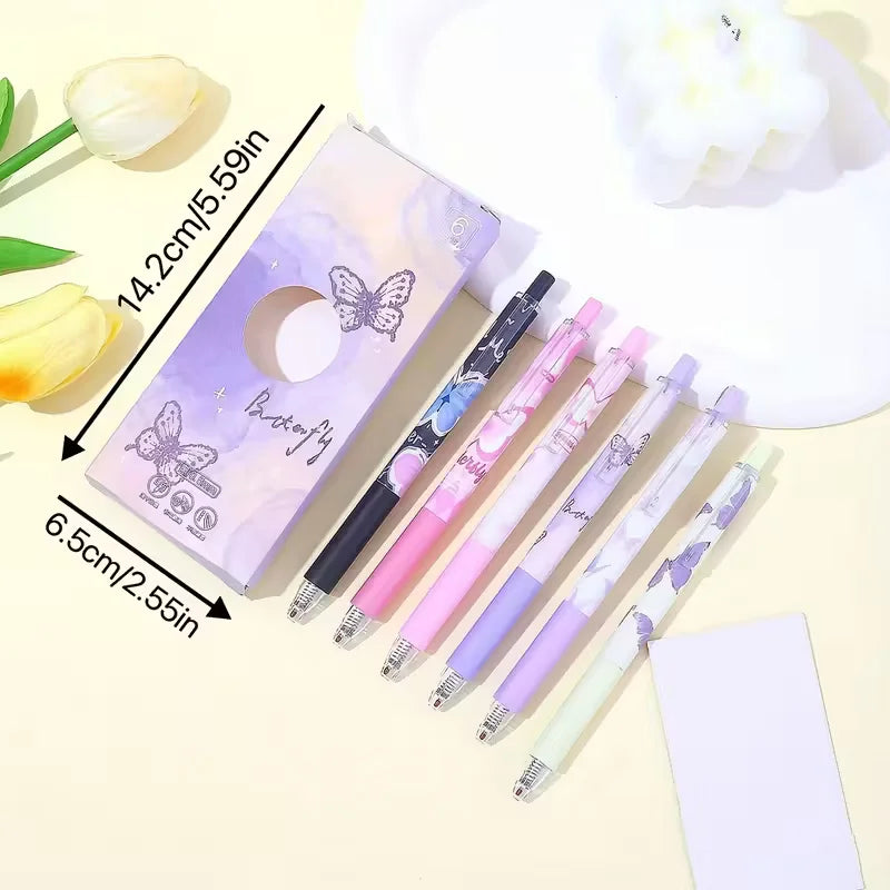Butterfly Themed Retractable Gel Pens