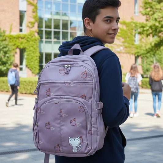 Cute Cat Large Capacity Unisex School Backpack