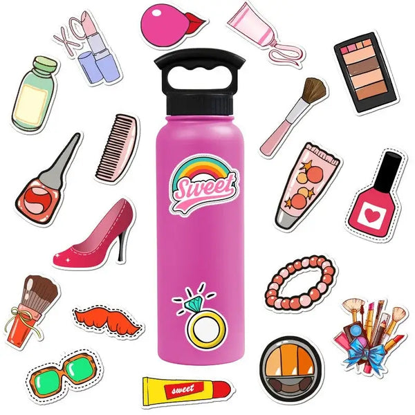 Girls Cosmetics Stickers - Set of 50