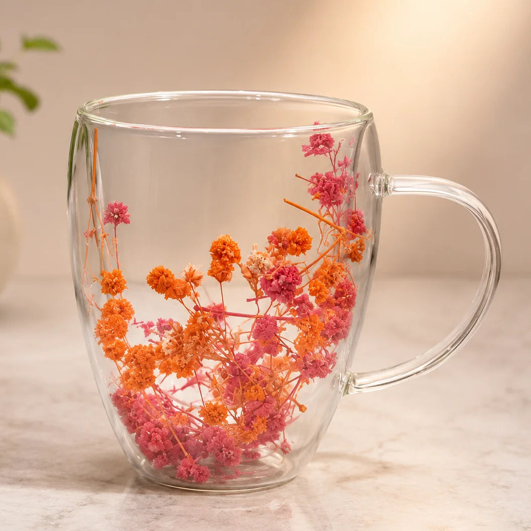Aesthetic Decorative Glass Coffee Mug