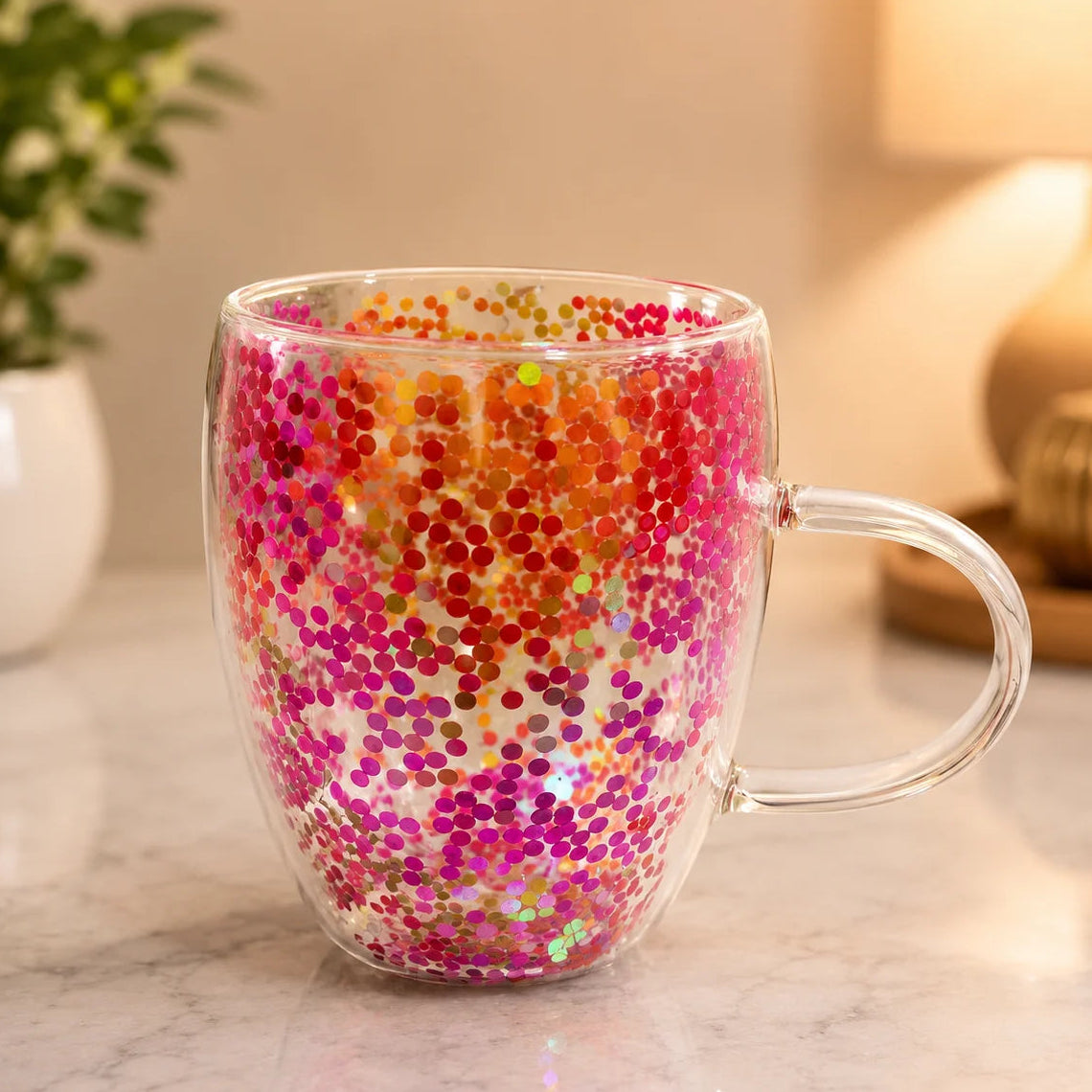 Aesthetic Decorative Glass Coffee Mug
