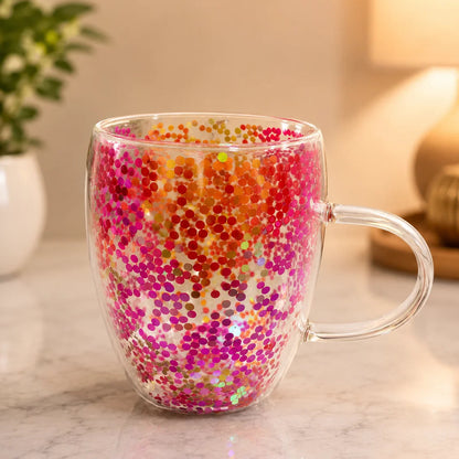 Aesthetic Decorative Glass Coffee Mug