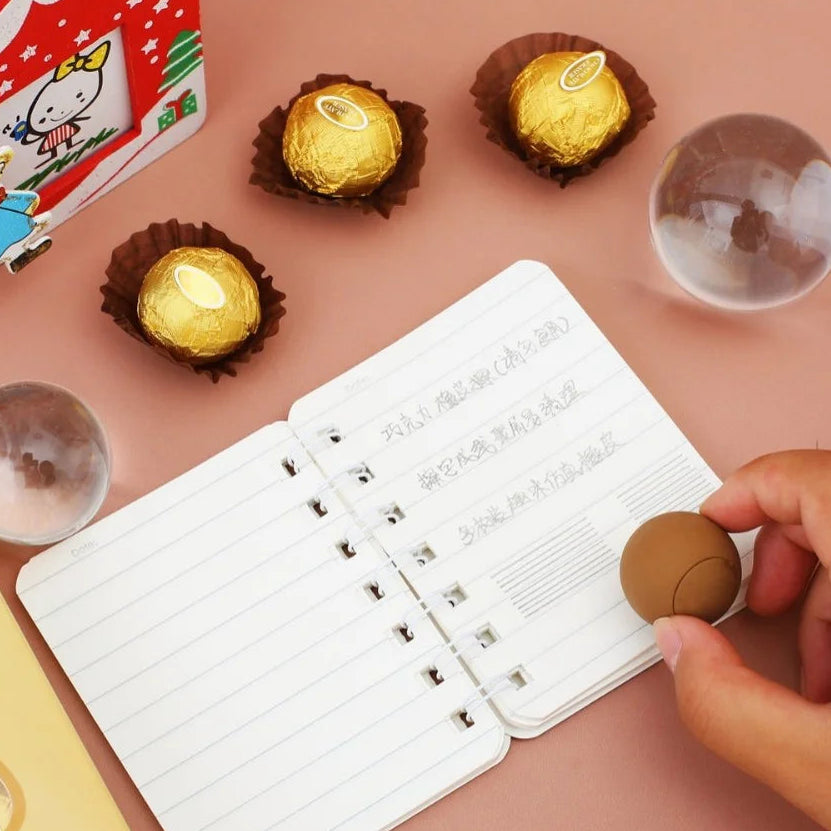 Gold Foil Chocolate Design Erasers