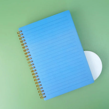Gold Coil Simple Lined Spiral Notebook