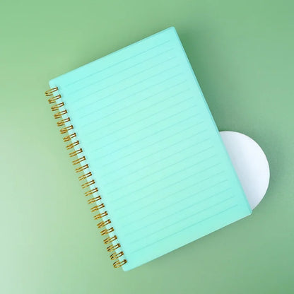 Gold Coil Simple Lined Spiral Notebook