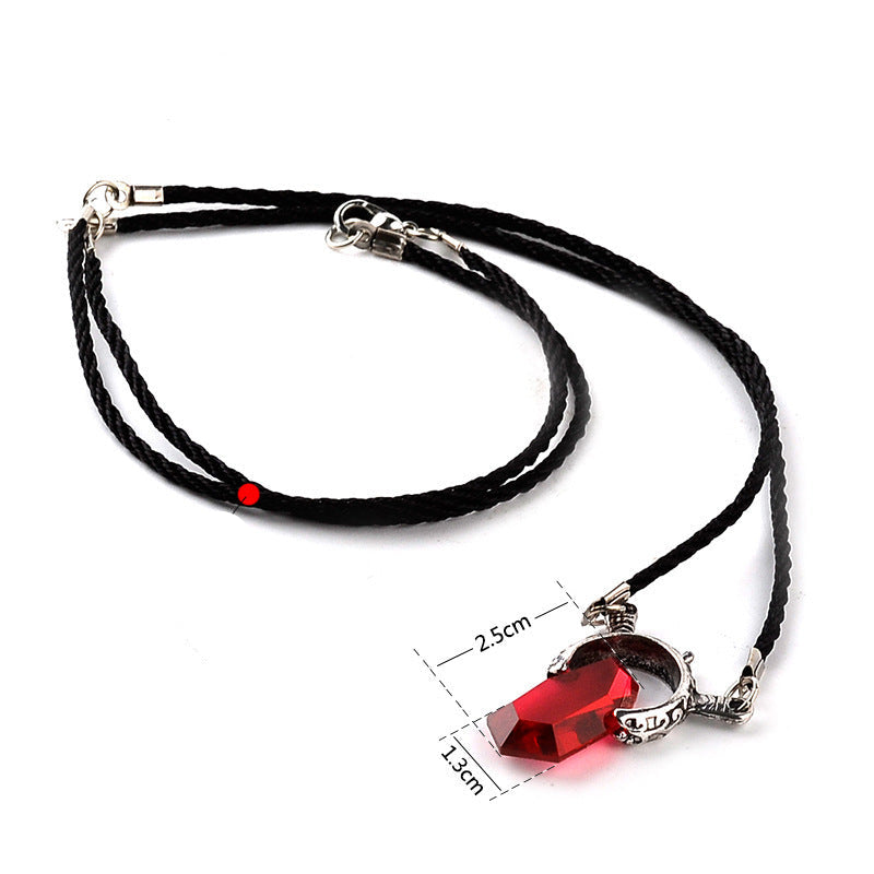 Gothic Crystal Amulet Sweater Chain Necklace