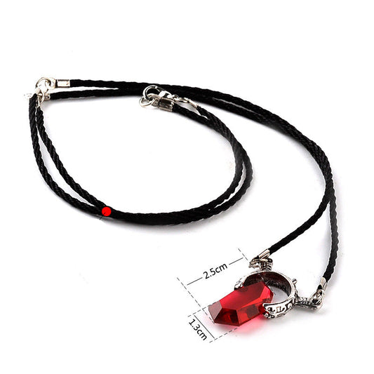 Gothic Crystal Amulet Sweater Chain Necklace