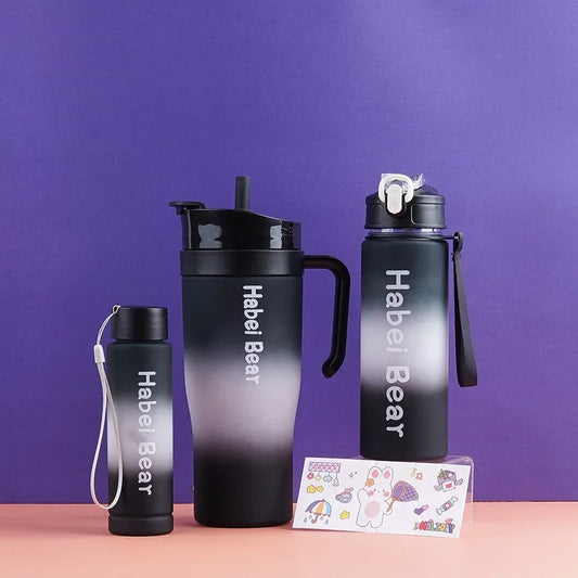 Gradient Color Tumbler Bottle Set