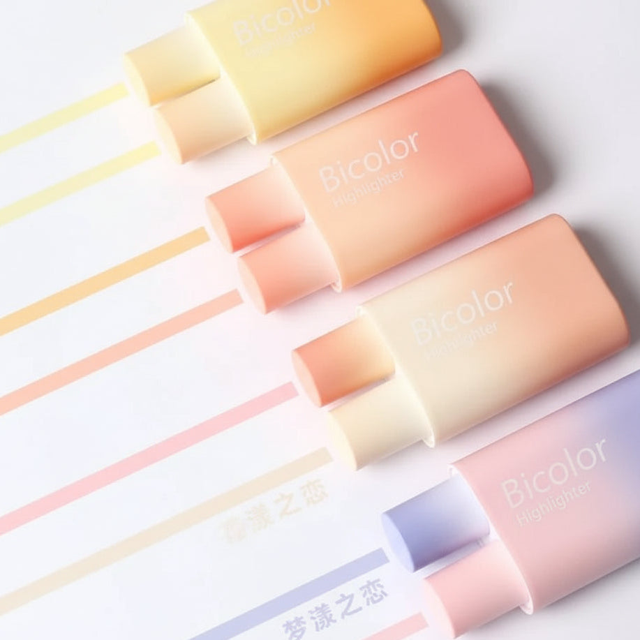 Gradient Dual-Color Highlighter Set