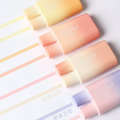 Gradient Dual-Color Highlighter Set