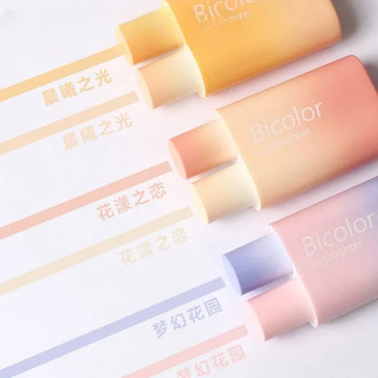 Gradient Dual-Color Highlighter Set