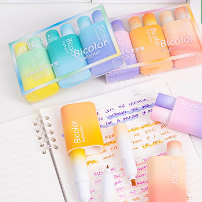 Gradient Dual-Color Highlighter Set