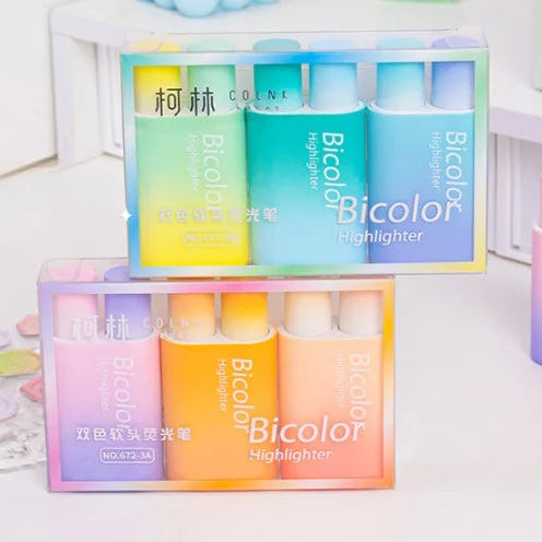 Gradient Dual-Color Highlighter Set