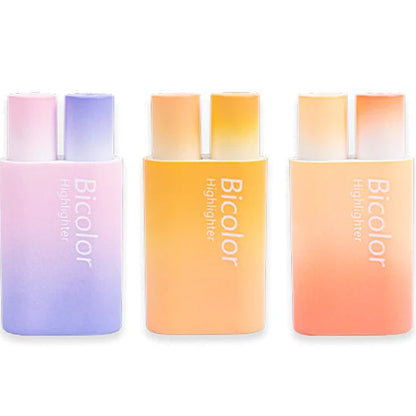 Gradient Dual-Color Highlighter Set