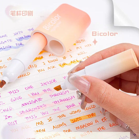 Gradient Dual-Color Highlighter Set