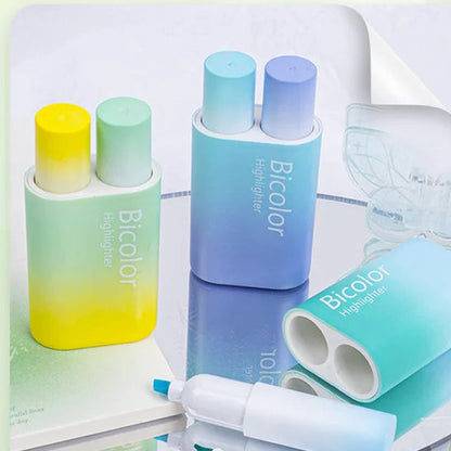 Gradient Dual-Color Highlighter Set