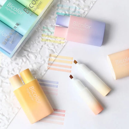 Gradient Dual-Color Highlighter Set