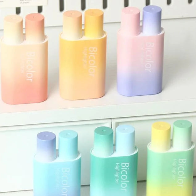 Gradient Dual-Color Highlighter Set
