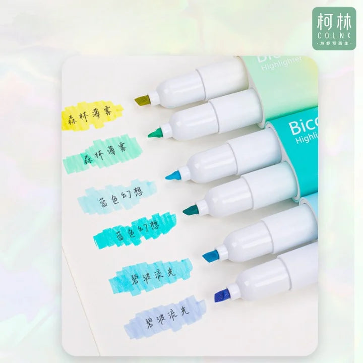 Gradient Dual-Color Highlighter Set