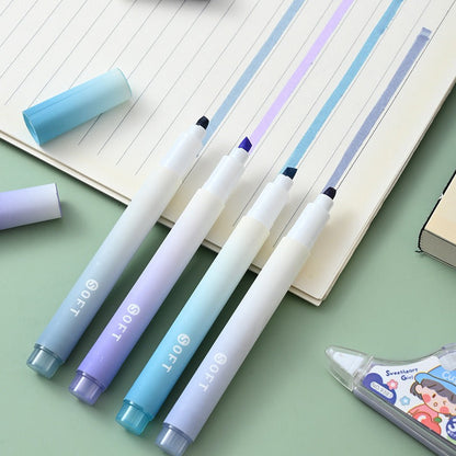 Gradient Fluorescent Color Highlighter Set