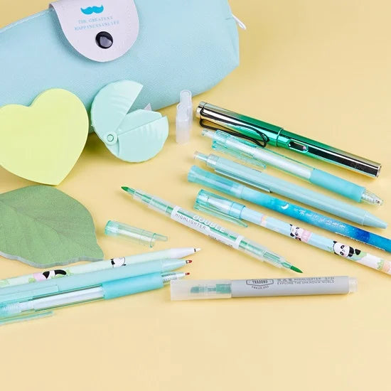Pistachio Stationery Bundle with Pencil Case
