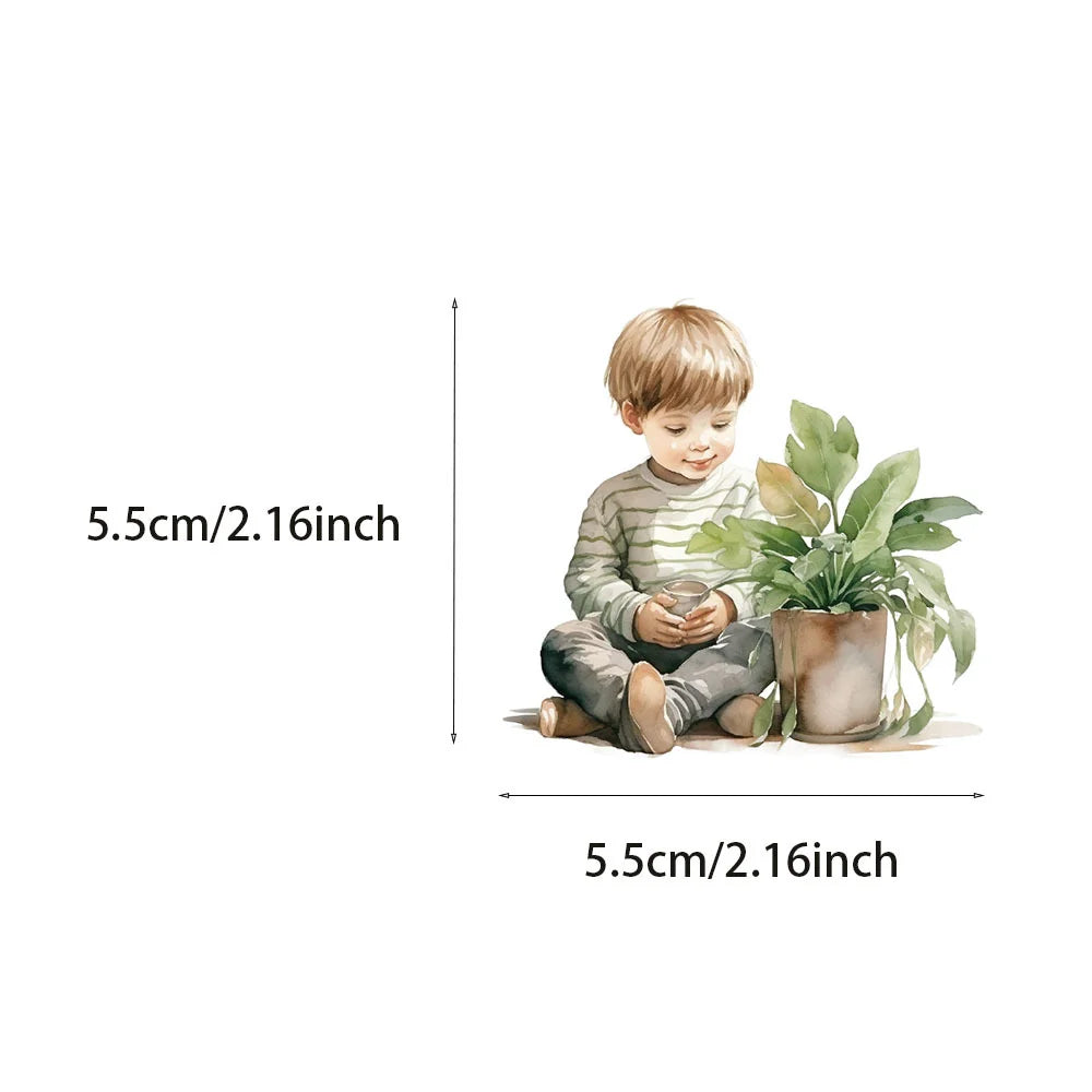 Green garden stickers perfect for journaling