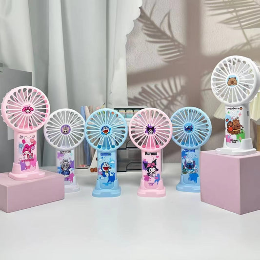 Kawaii Cartoon Rechargeable Mini Fan