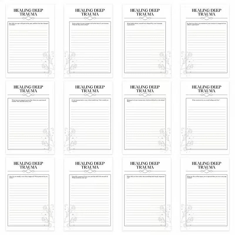Healing Deep Trauma Workbook Planner