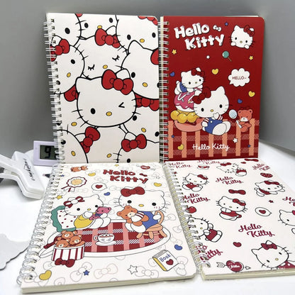 4Pcs Hello Kitty Aesthetic Spiral Notebooks