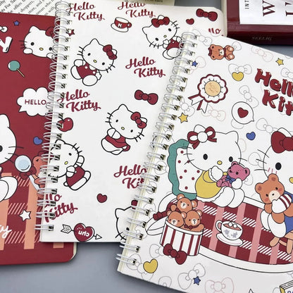 4Pcs Hello Kitty Aesthetic Spiral Notebooks