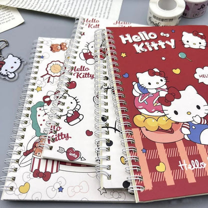 4Pcs Hello Kitty Aesthetic Spiral Notebooks