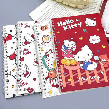 4Pcs Hello Kitty Aesthetic Spiral Notebooks