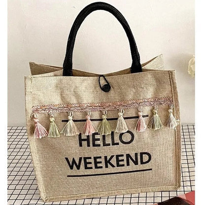 Hello Weekend Boxed Tote