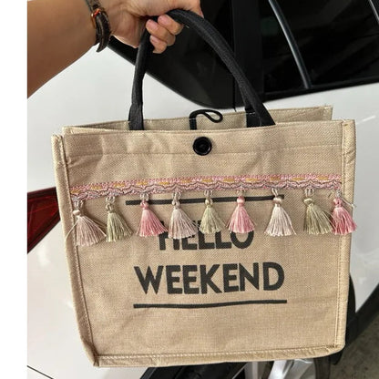 Hello Weekend Boxed Tote
