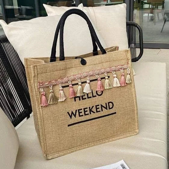 Hello Weekend Boxed Tote
