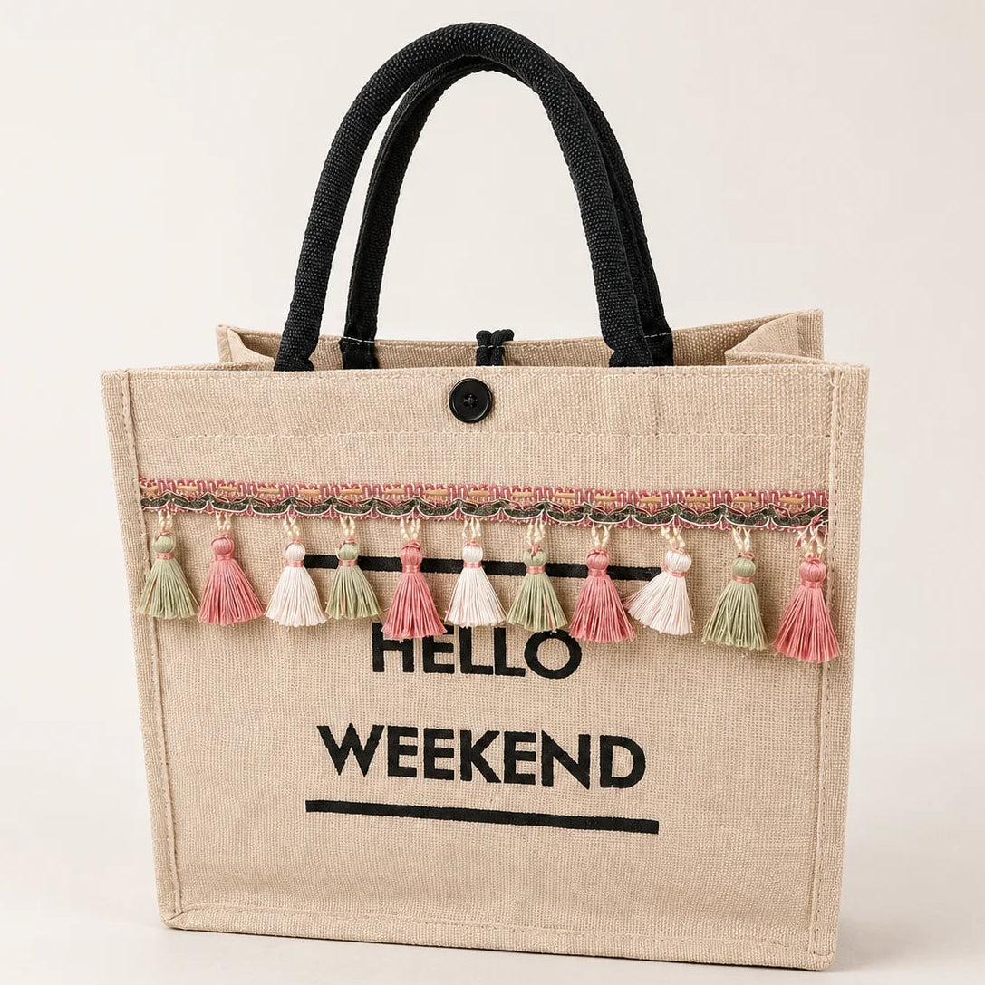 Hello Weekend Boxed Tote