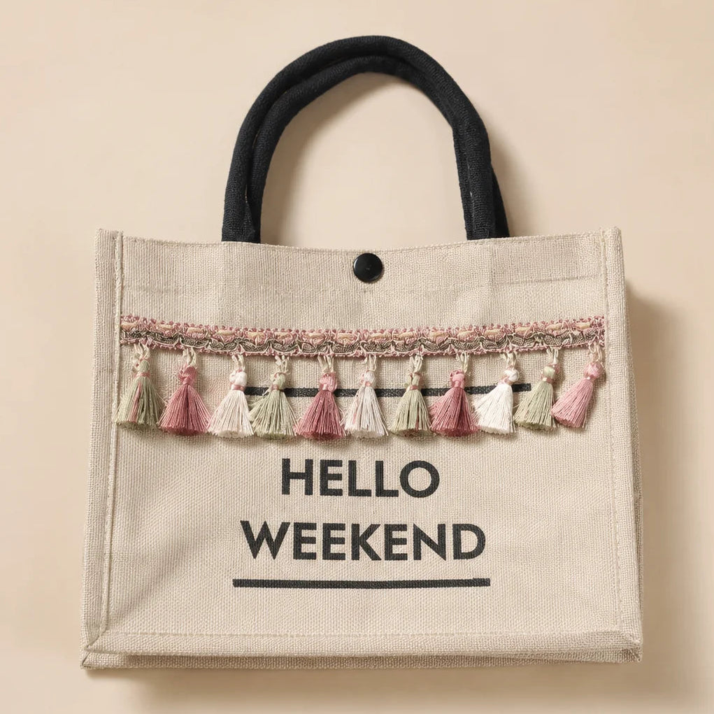 Hello Weekend Boxed Tote