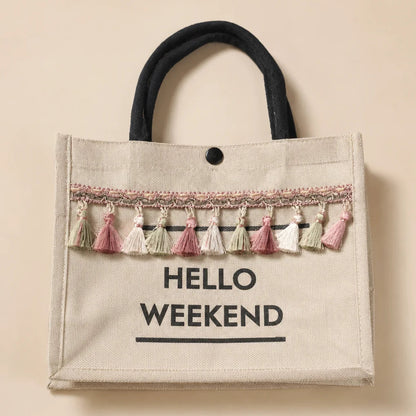Hello Weekend Boxed Tote