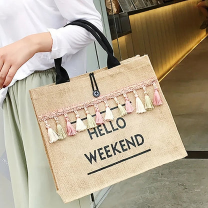 Hello Weekend Boxed Tote