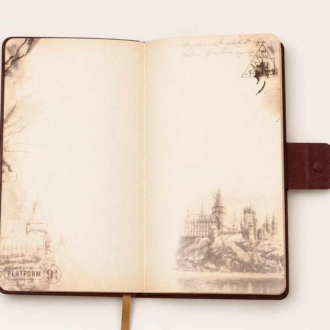 Hogwarts Inspired Hardcover Journal With Buckle Closure