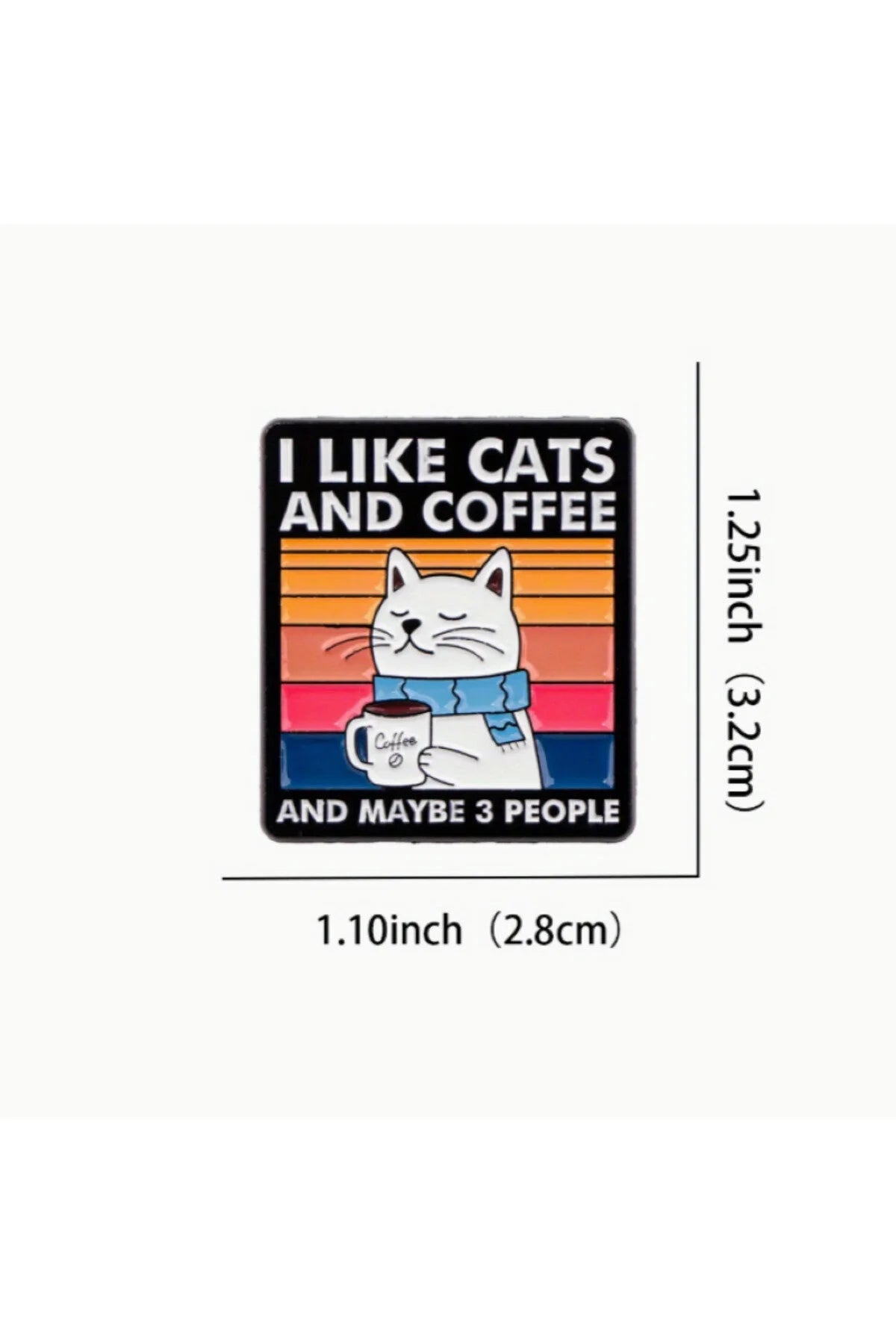 I Like Cats and Coffee Enamel Pin