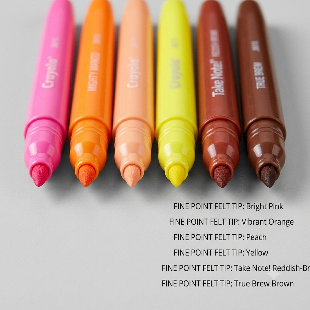 Crayola Felt Tip Permanent Coloring Markers
