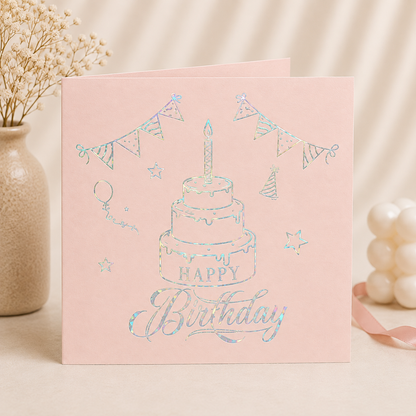 Foldable 3D Birthday Greeting Cards with Light n Music