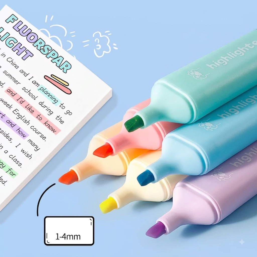 Cat Paw Pastel Color Highlighters