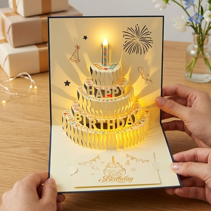 3D Birthday Cards Only Light - No Music