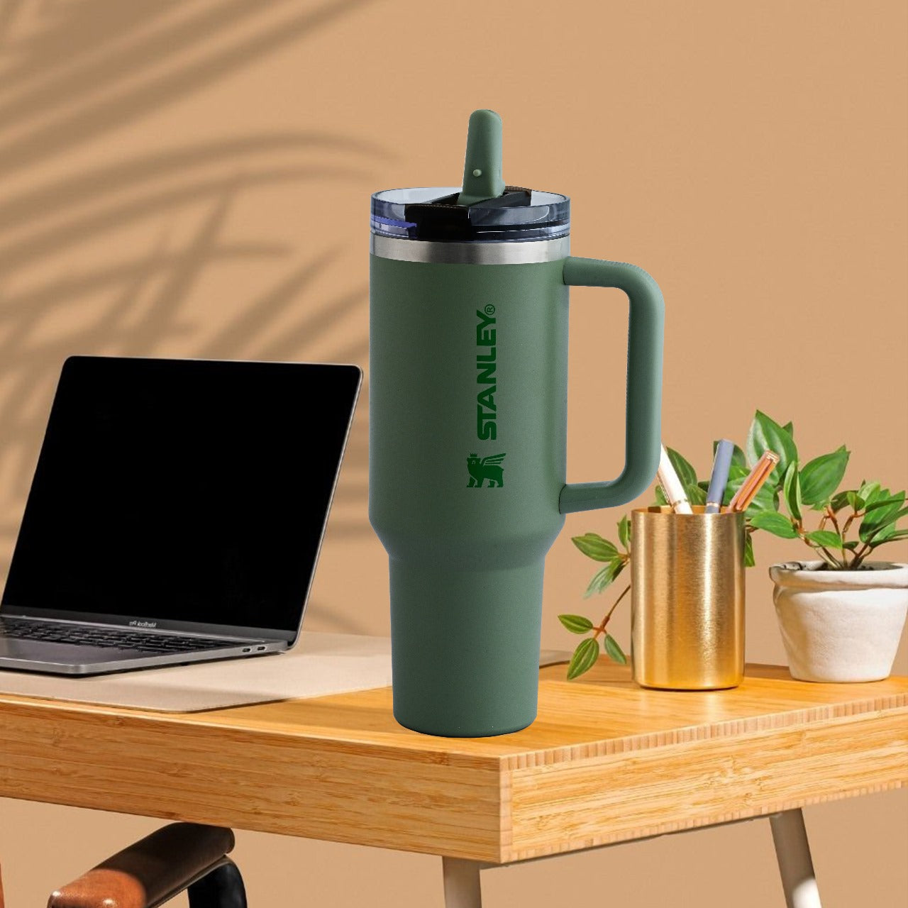 The Quencher ProTour Flip Straw Tumbler With Color Box - Olive Green