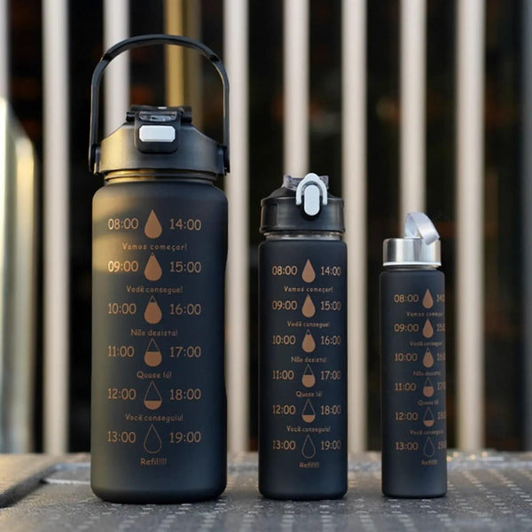 Black n Gold Water Bottle Set
