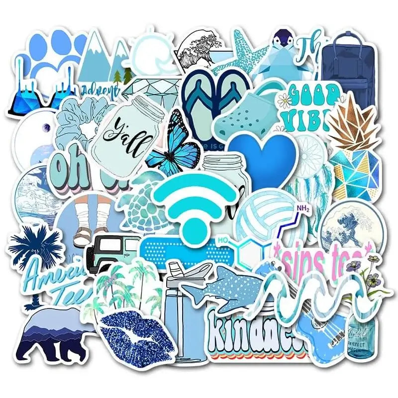 Five and 2 100 Pack Water Bottle Stickers Waterproof Stickers VSCO  Stickers, Hyd
