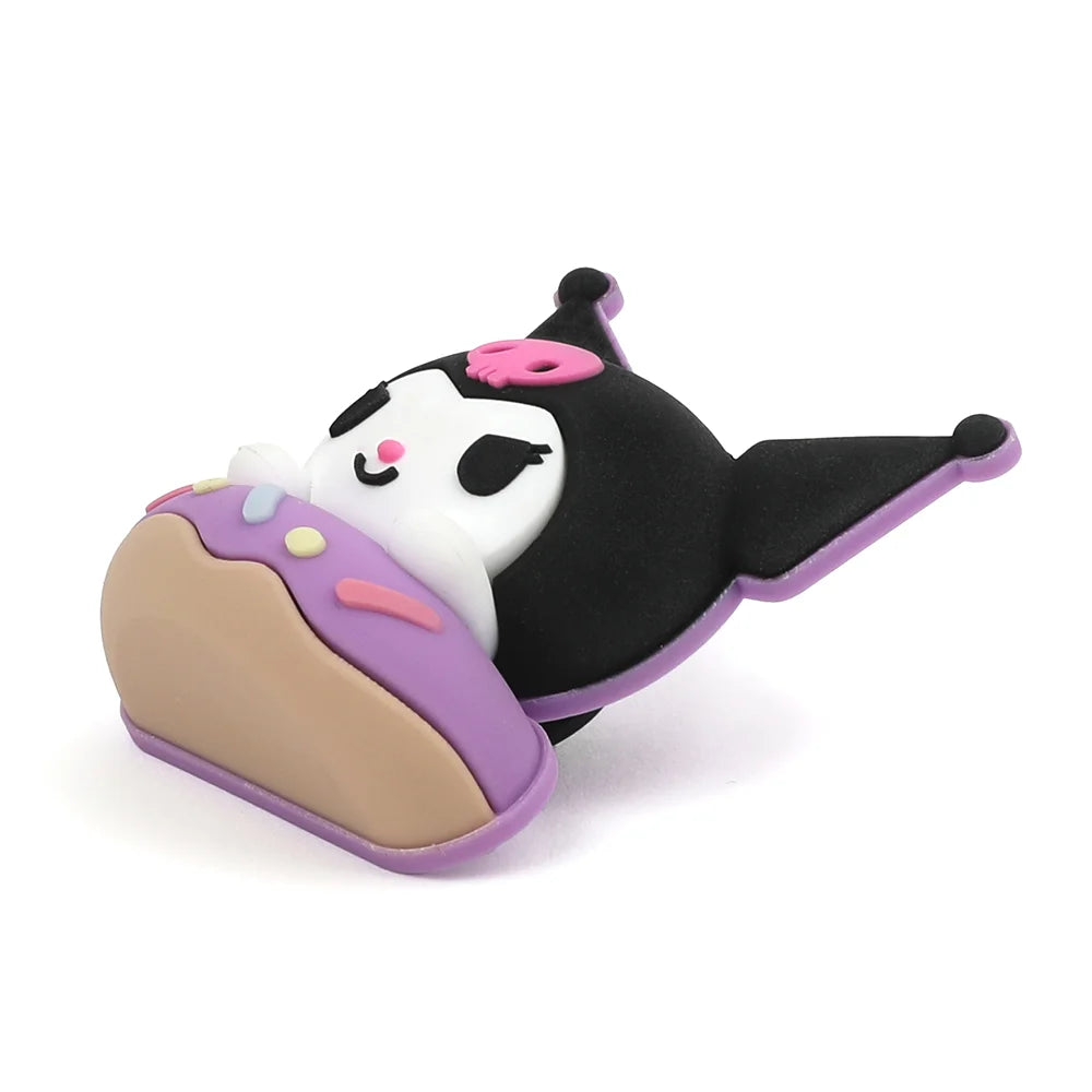 Silicone product shaped like a cat on a taco with a white background